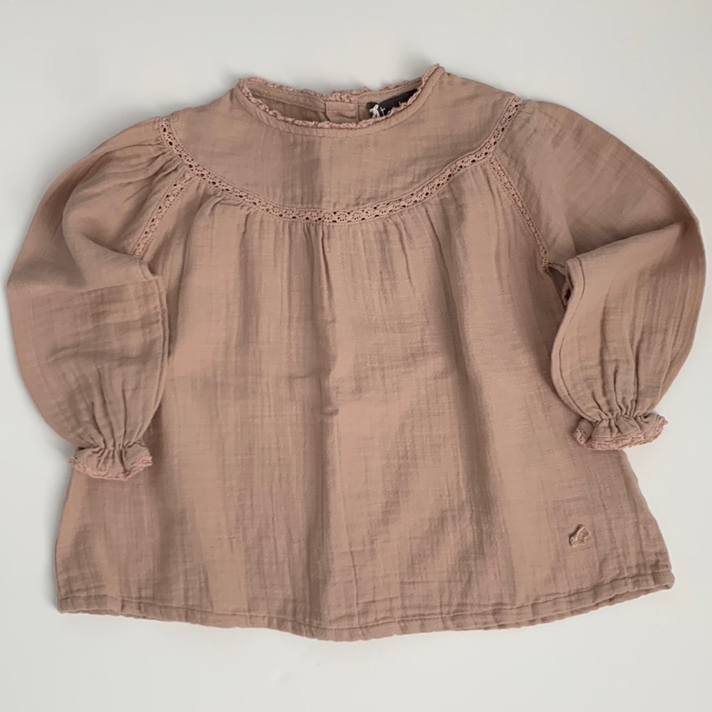 Tocoto Vintage Pink Blouse 2Y NWT